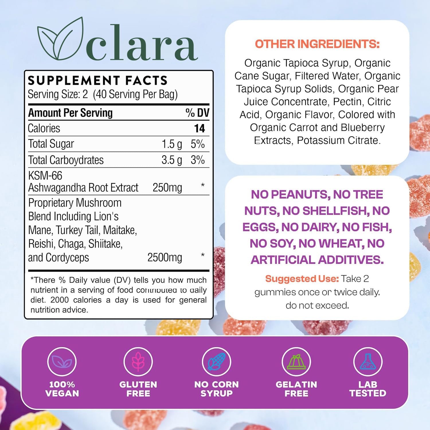 Clara health Essential - Mushroom Gummies